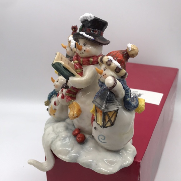 Vintage Heavy Resin Snowman Family Stocking Mantle Hanger 5”x 5” approx - Picture 5 of 12